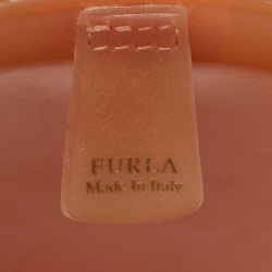 Pre Owned Furla Orange Rubber Candy Satchel