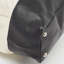 Furla White/Black Leather Hobo