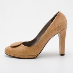 Furla Tan Button Pumps Size 40