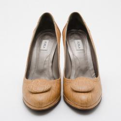 Furla Tan Button Pumps Size 40