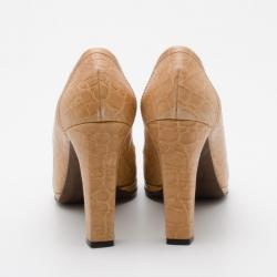 Furla Tan Button Pumps Size 40