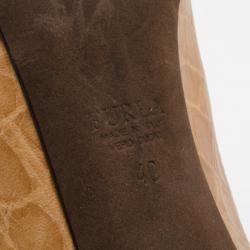 Furla Tan Button Pumps Size 40