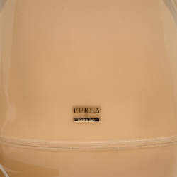 Pre Owned Furla Beige Rubber Small Candy Backpack 