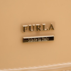 Pre Owned Furla Beige Rubber Small Candy Backpack 