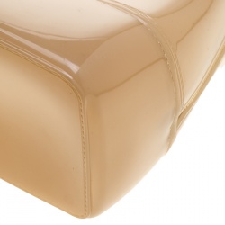 Pre Owned Furla Beige Rubber Small Candy Backpack 