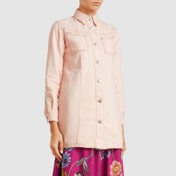 Pre Owned Ganni Pink Denim Shirt DK  34
