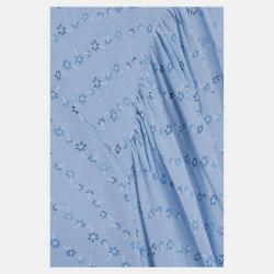 Pre Owned Ganni Viscose 3 Quarter Sleeves Top EU 34