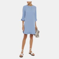 Pre Owned Ganni Polyester Mini Dress EU 36