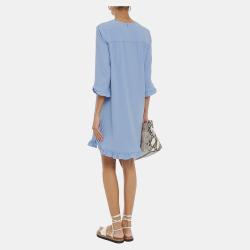 Pre Owned Ganni Polyester Mini Dress EU 36