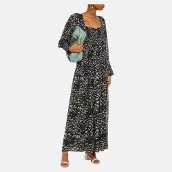 Pre Owned Ganni Viscose Maxi Dress EU 36