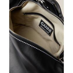 Pre Owned Ganni Black Leather Shoulder Bag