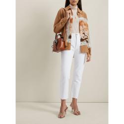 Pre Owned Ganni Brown Tortoiseshell Detail Top Handle Mini Bag