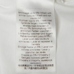 Pre Owned Ganni White Jersey Peach Print Relaxed T-Shirt M