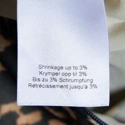 Pre Owned Ganni Brown Leopard Print Crepe & Plisse Peplum Blouse M