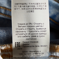 Ganni Blue Denim Swigy Straight Fit Jeans S/Waist 27"