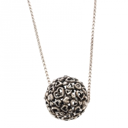 Georg Jensen Multi Heart Ball Silver Pendant Chain Necklace