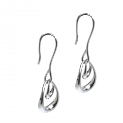 Georg Jensen Offspring Silver Hook Drop Earrings