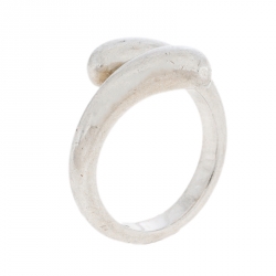 Georg Jensen Silver Bypass Ring Size 52.5
