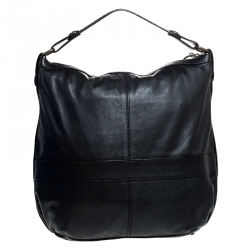 Gerard Darel Black Leather Midday Midnight Hobo 