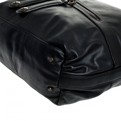 Gerard Darel Black Leather Midday Midnight Hobo 