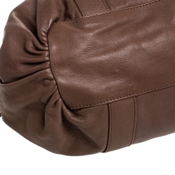 Gerard Darel Light Brown Leather 24 Hour Drawstring Hobo