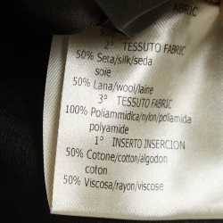 مملوكة مسبقًا Giambattista Valli Black Printed Silk Sleeve Midi Dress S