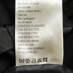 مملوكة مسبقًا Giambattista Valli Black Printed Silk Sleeve Midi Dress S