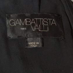 مملوكة مسبقًا Giambattista Valli Black Printed Silk Sleeve Midi Dress S