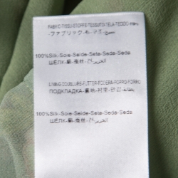 مملوكة مسبقًا Giambattista Valli Fern Green Floral Printed Silk Cape Style Gown L