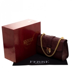 Gianfranco Ferre Red Leather Shoulder Bag