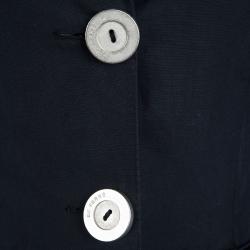 GF Ferre Navy Blue Logo Patchwork Detail Pants and Jacket Set S