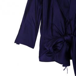Pre Owned Gianfranco Ferre Purple Wrap Blazer Jacket XL