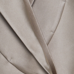 Pre Owned Gianfranco Ferre Beige Satin Double Breasted Dress Coat M