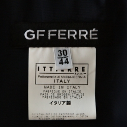 GF Ferre Vintage Navy Blue Cotton Military Patch Jacket M 