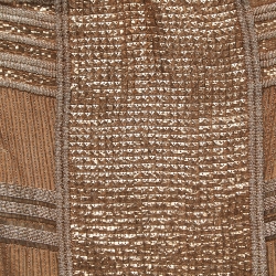 Pre Owned Gianfranco Ferre Gold Embellished Silk Corset Mini Dress S