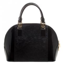 Pre Owned Gianfranco Ferre Black Patent Leather Dome Bag