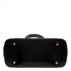 Pre Owned Gianfranco Ferre Black Patent Leather Dome Bag