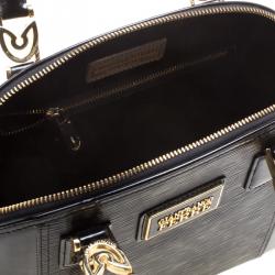 Pre Owned Gianfranco Ferre Black Patent Leather Dome Bag