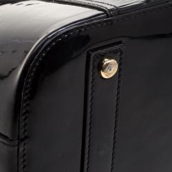 Pre Owned Gianfranco Ferre Black Patent Leather Dome Bag