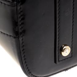 Pre Owned Gianfranco Ferre Black Patent Leather Dome Bag