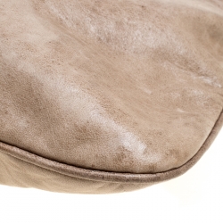 Gianfranco Ferre Beige Leather Foldover Clutch