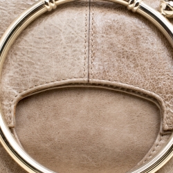 Gianfranco Ferre Beige Leather Foldover Clutch