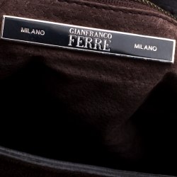 Pre Owned Gianfranco Ferre Brown Suede and Leather Satchel