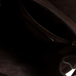 Pre Owned Gianfranco Ferre Brown Suede and Leather Satchel