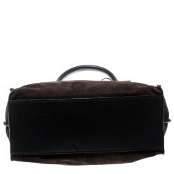 Pre Owned Gianfranco Ferre Brown Suede and Leather Satchel