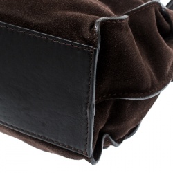 Pre Owned Gianfranco Ferre Brown Suede and Leather Satchel