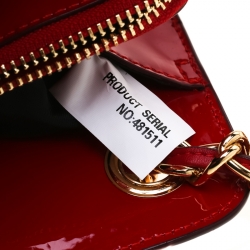 Gianfranco Ferre Red Patent Leather Chain Shoulder Bag