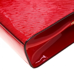 Gianfranco Ferre Red Patent Leather Chain Shoulder Bag