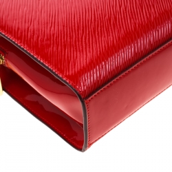 Gianfranco Ferre Red Patent Leather Chain Shoulder Bag