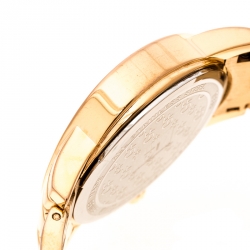 Pre Owned Gianfranco Ferre Silver White Rose Gold Plated Steel 9085L Women's Wristwatch 32 mm